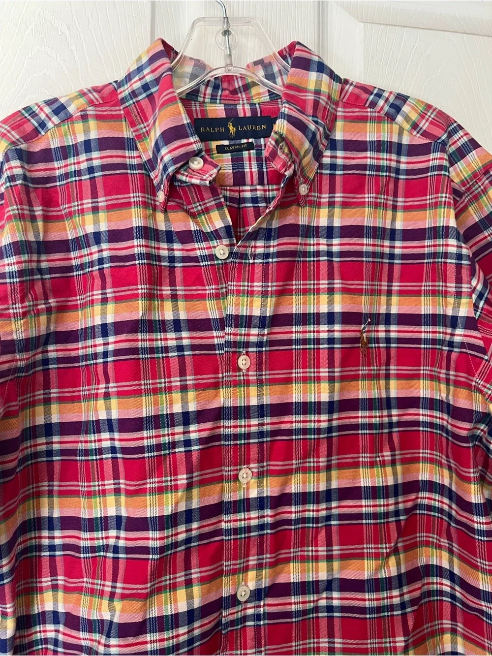 Polo by Ralph Lauren Red and Blue Plaid Button-Down Shirt